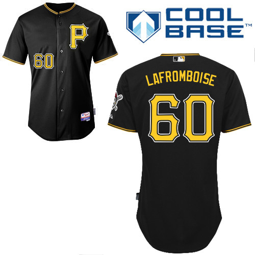 Bobby LaFromboise #60 MLB Jersey-Pittsburgh Pirates Men's Authentic Alternate Black Cool Base Baseball Jersey